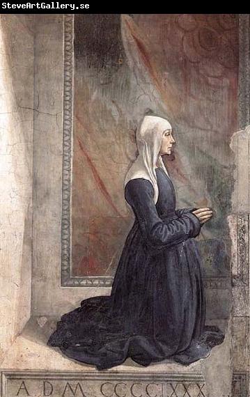 GHIRLANDAIO, Domenico Portrait of the Donor Nera Corsi Sassetti